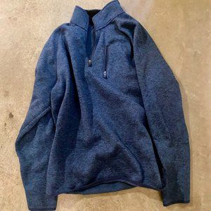 Lee | Men's Blue Quarter Zip Fleece Sweater | XL
